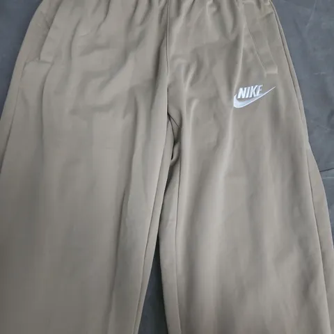 NIKE MEN'S JOGGERS – BEIGE WITH SWOOSH LOGO