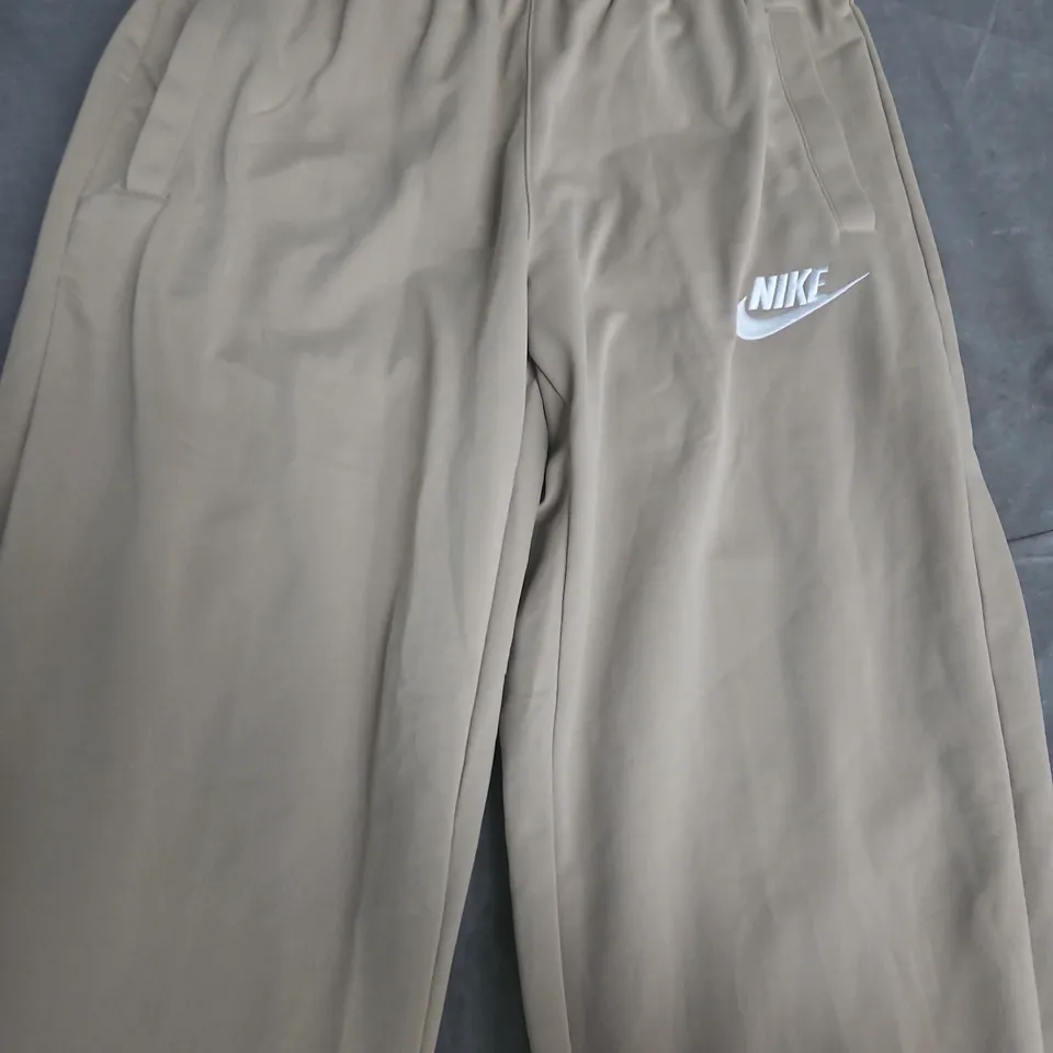 NIKE MEN'S JOGGERS – BEIGE WITH SWOOSH LOGO