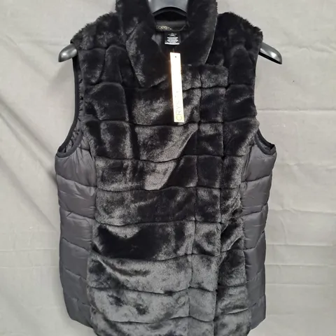 CRYSTAL KOBE LADIES FAUX FUR GILET SIZE L