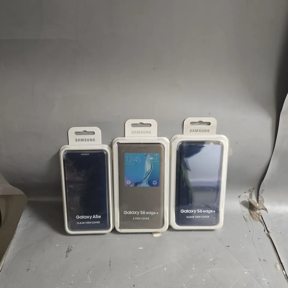 APPROXIMATELY 150 ASSORTED SAMSUNG PHONE CASES IN VARIOUS STYLES AND SHAPES FOR MODELS SUCH AS GALAXY S6 EDGE+, GALAXY A5, ETC - COLLECTION ONLY