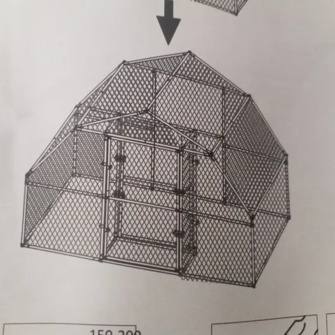 BOXED VIDAXL GALVANISED BIRD CAGE 200CM