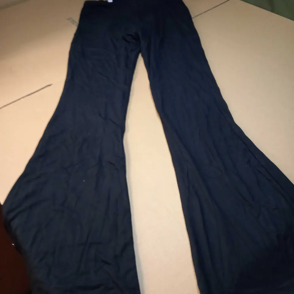 OH POLLY BLACK FLARED STATEMENT TROUSERS - SIZE 10