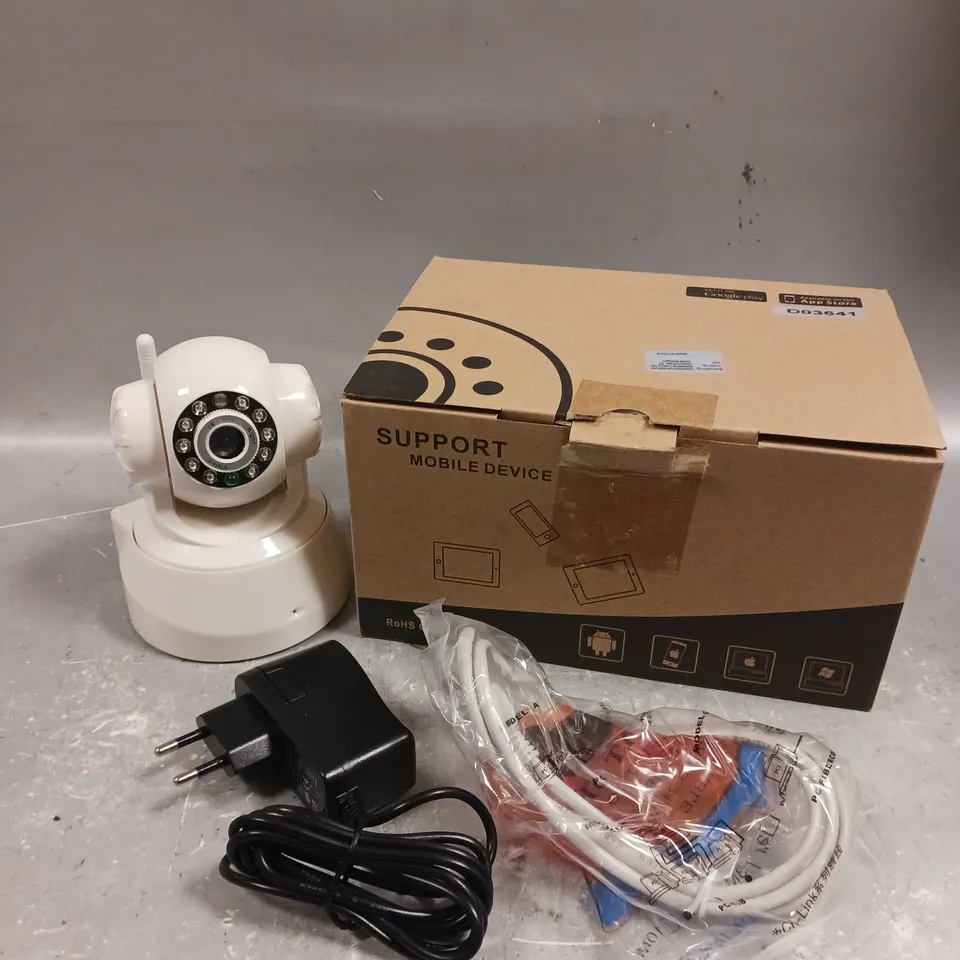 BOXED D03641 WIRELESS INDOOR NETWORK SECURITY CAMERA 