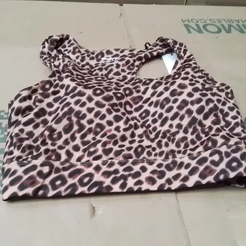 BOXED BRAND NEW APPROXIMATELY 17 SIMPLY BE ACTIVE CROP TOP LEOPARD PRINT SIZE 14