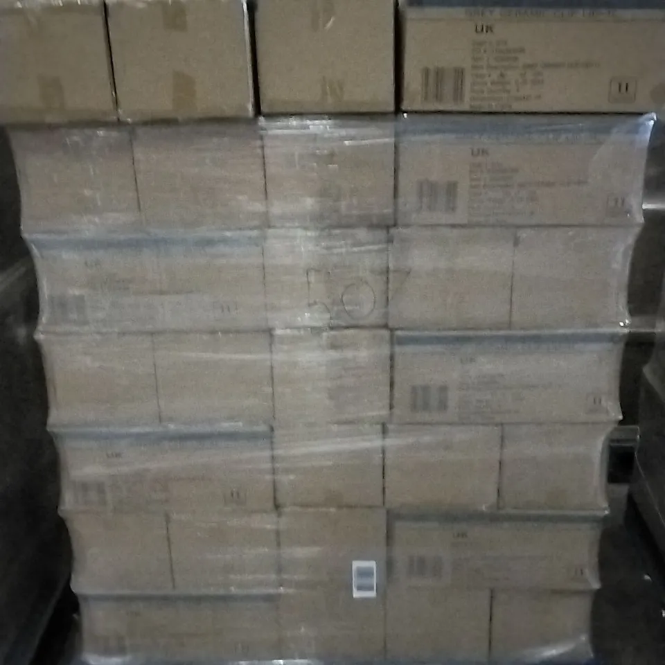 PALLET OF APPROXIMATELY 70 X BOXES OF BRAND NEW GEORGE HOME 1L GREY CERAMIC CLIP LID JARS - 8 JARS PER BOX 