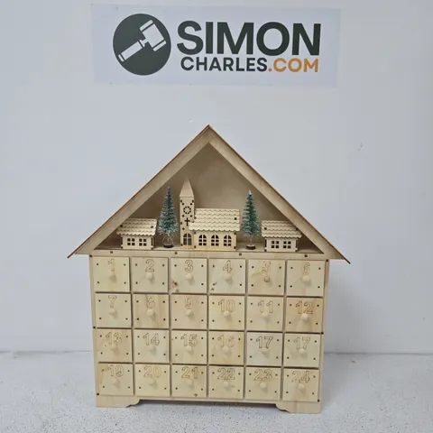 CELEBRIGHT WOODEN LED CHRISTMAS HOUSE WITH ADVENT DRAWERS