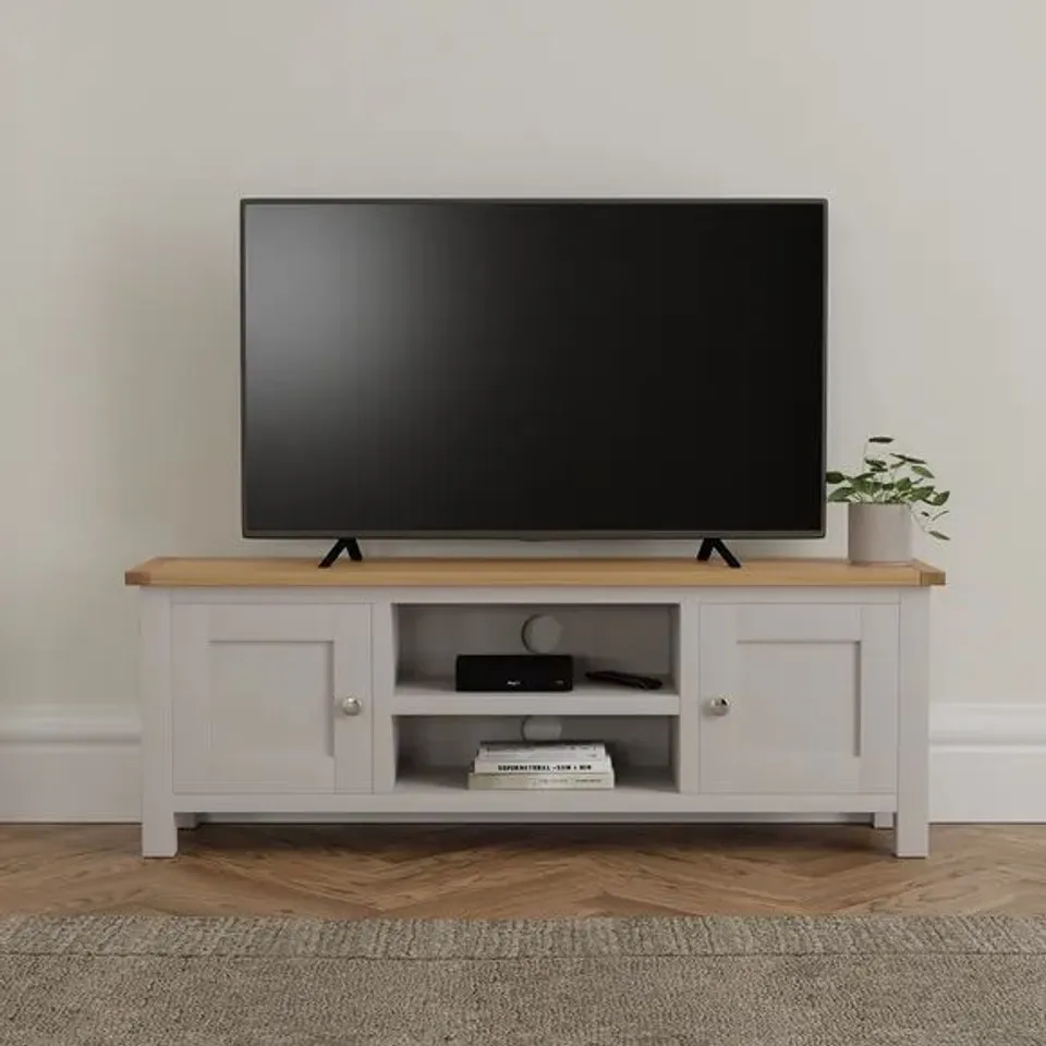 BROMLEY GREY WIDE TV CABINET