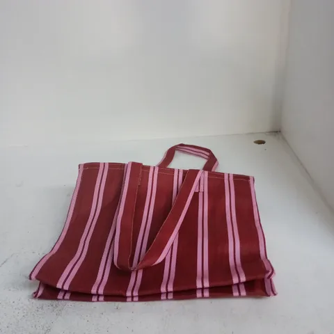 MONTY TOTE BAG – ULTRA PINK & MALBEC STRIPE 
