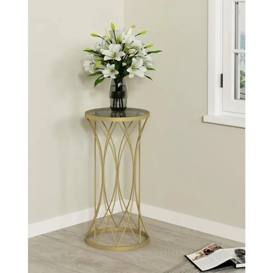 BOXED BLANTON ROUND PEDESTAL PLANT STAND (1 BOX)