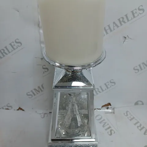JULIEN MACDONALD FLAMELESS SWIRLING GLITTER CHRISTMAS TREE CANDLE HOLDER