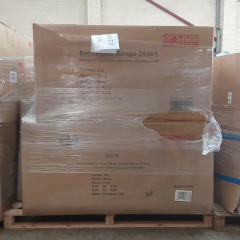 PALLET CONTAINING A LARGE QUANTITY OF ASSORTED INCOMPLETE GARDEN FURNITURE PARTS ECT