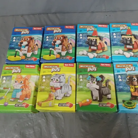 8X TOI TOYS BLOCKS PETS