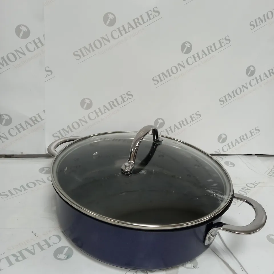 COOK'S ESSENTIALS METALLIC STAINLESS STEEL NON-STICK FAMILY SAUTE PAN 