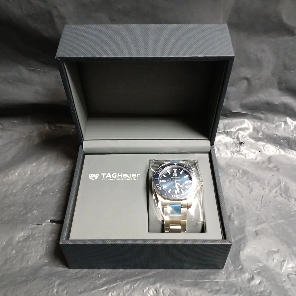 TAG HEUER AQUARACER DIVER'S WATCH – BLUE DIAL, STAINLESS STEEL – BOXED