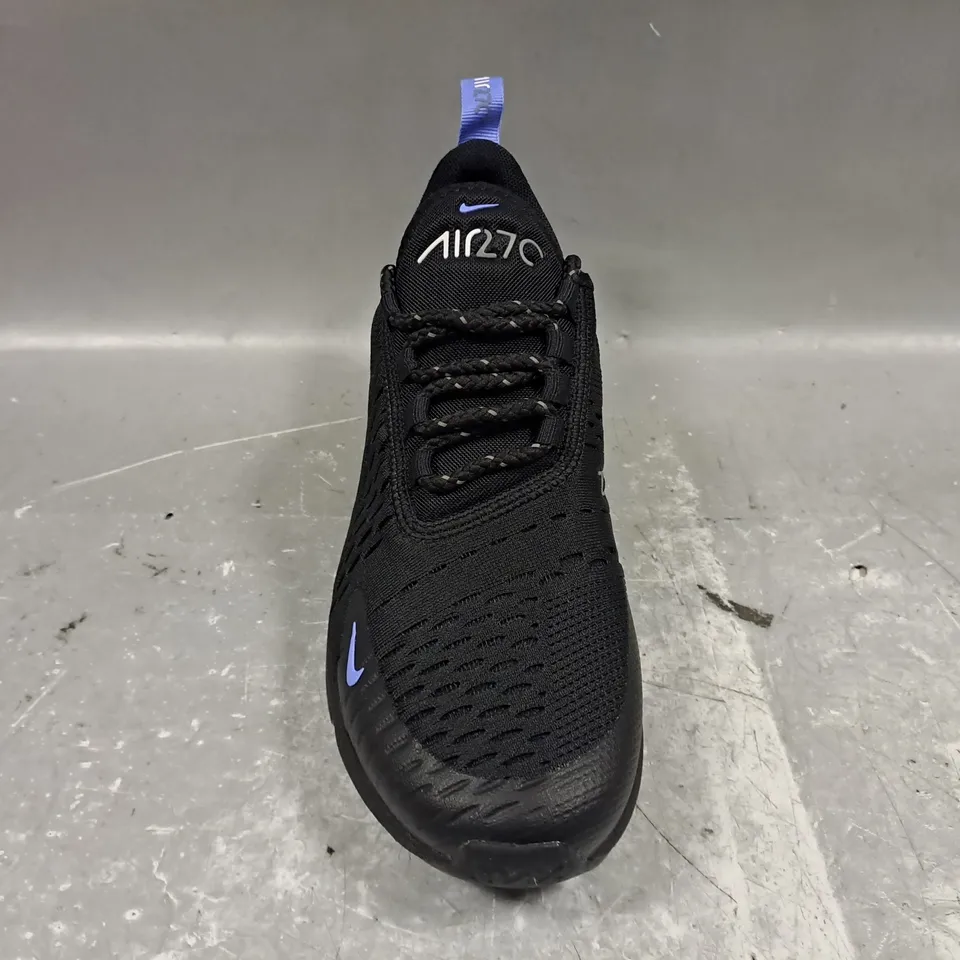 BOXED PAIR OF NIKE AIR MAX 270 SHOES IN BLACK/ROYAL PULSE UK SIZE 5