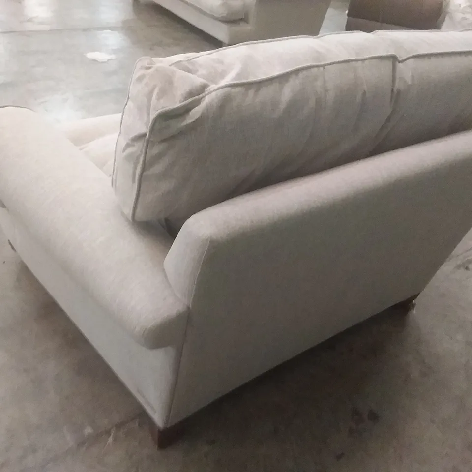 LOUNGE CO MADE AND MANUFACTURED ARMCHAIR - LIGHT GREY FABRIC 