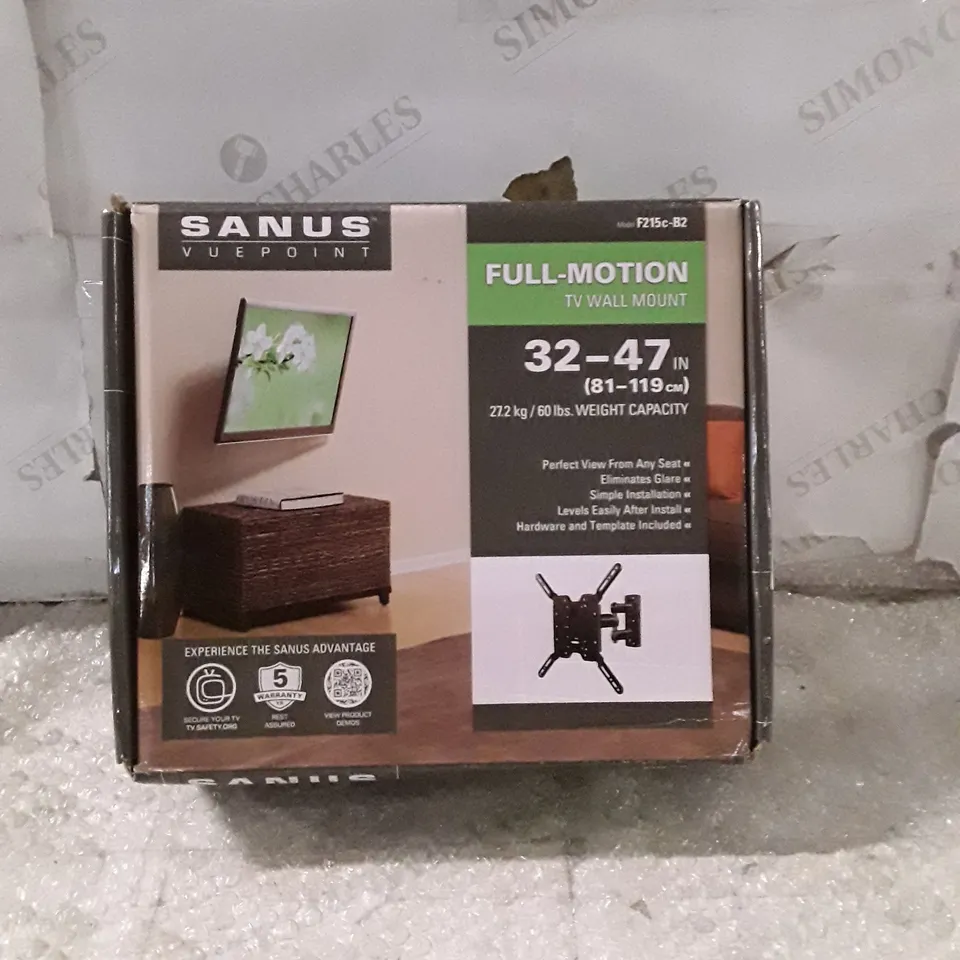 BOXED SANUS 32-47" FULL MOTION TV WALL MOUNT - F215C-B2