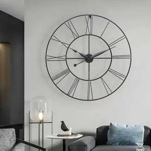 BOXED GARNEY METAL WALL CLOCK WITH BLACK HANDS (1 BOX)