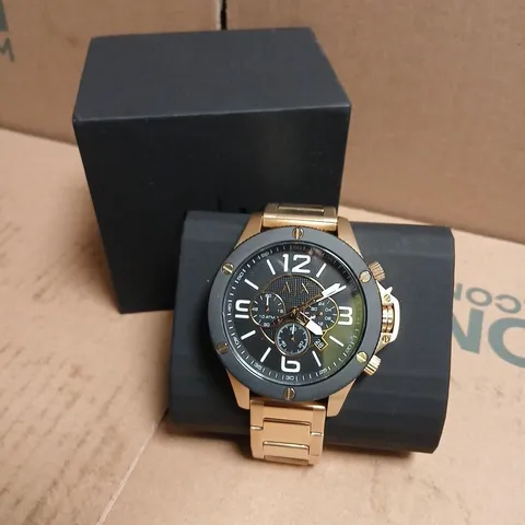 ARMANI EXCHANGE AX CHRONOGRAPH WATCH β GOLD TONE