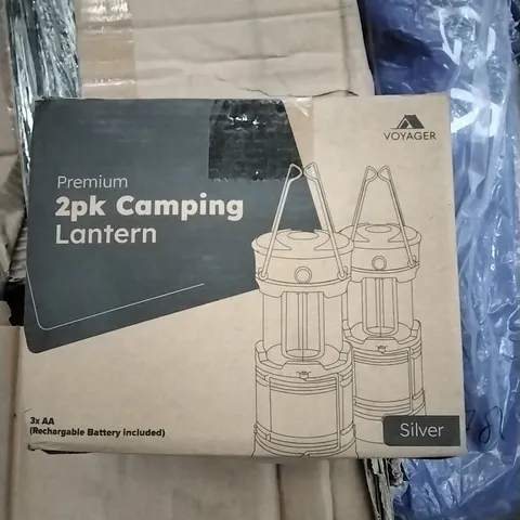 BOXED VOYAGER 2PK PREMIUM CAMPING LANTERN - SILVER