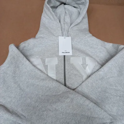 Pull&Bear Grey Zip Hoodie
