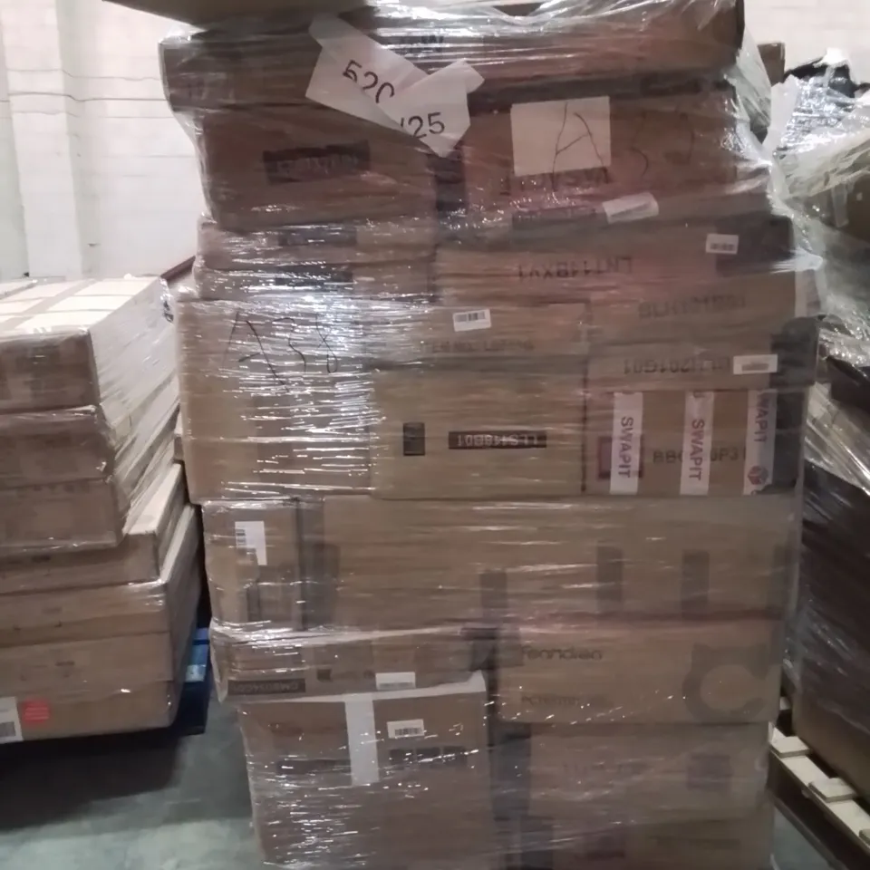 PALLET OF ASSORTED HOUSEHOLD GOODS AND PRODUCTS TO INCLUDE;TRASH CAN,CAT LITTER TRAY,LAUNDRY HAMPER 