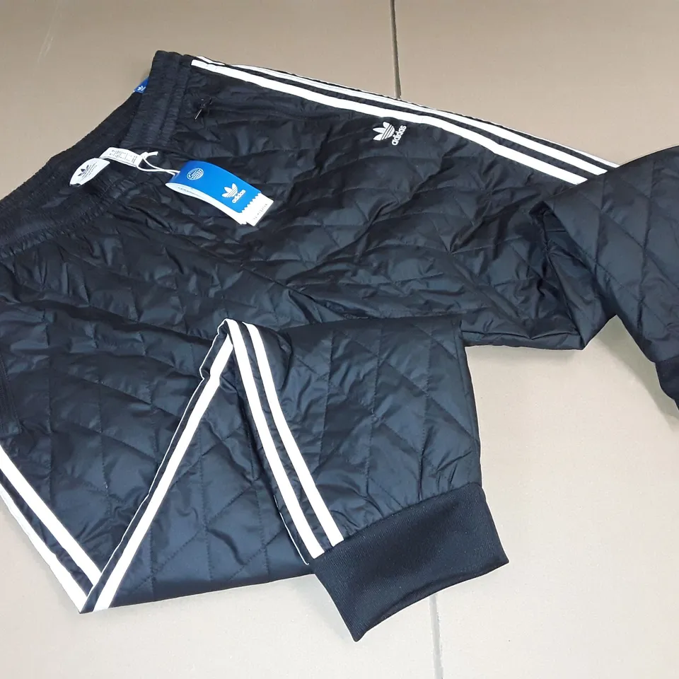 ADIDAS QUILTED SET TRACK PANTS - UK L