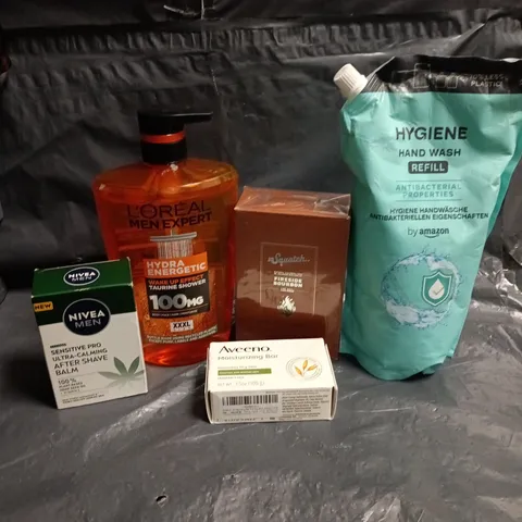 APPROXIMATEY 20 ASSORTED HEALTH AND BEAUTY PRODUCTS TO INCLUDE - L'OREAL MEN EXPERT SHOWER GEL - NIVEA MEN AFTER SHAVE BALM AND AVEENO MOISTURISING BAR