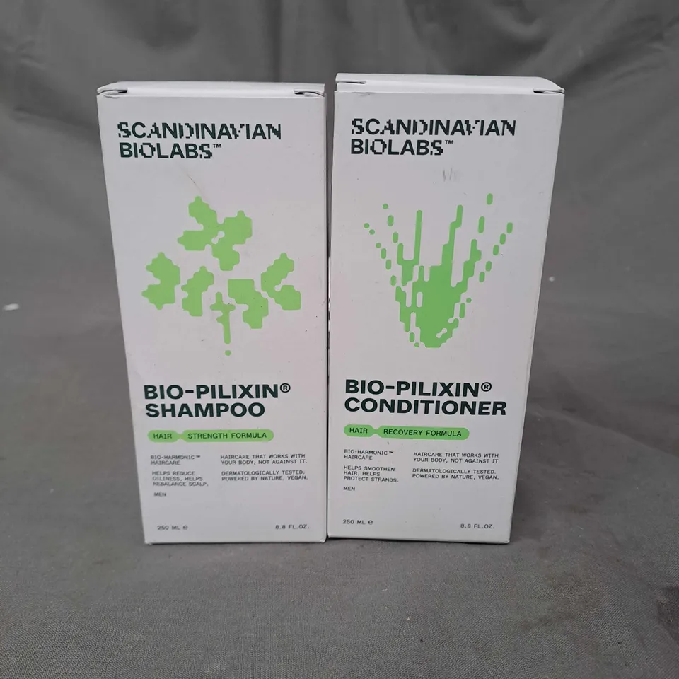 BOXED SCANDINAVIAN BIOLABS BIO-PILIXIN SHAMPOO & CONDITIONER 250ML