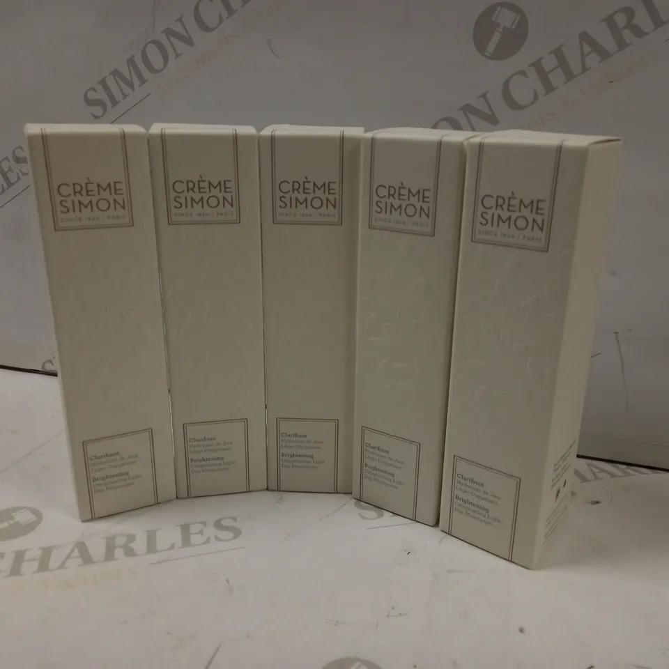5 BOXED CRÈME SIMON BRIGHTENING DAY MOISTURISER 50ML