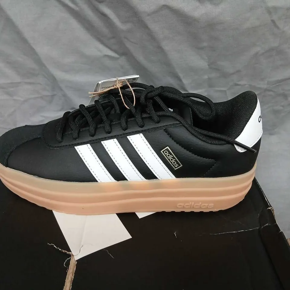 ADIDAS VL COURT BOLD TRAINERS – BLACK/WHITE, UK 4