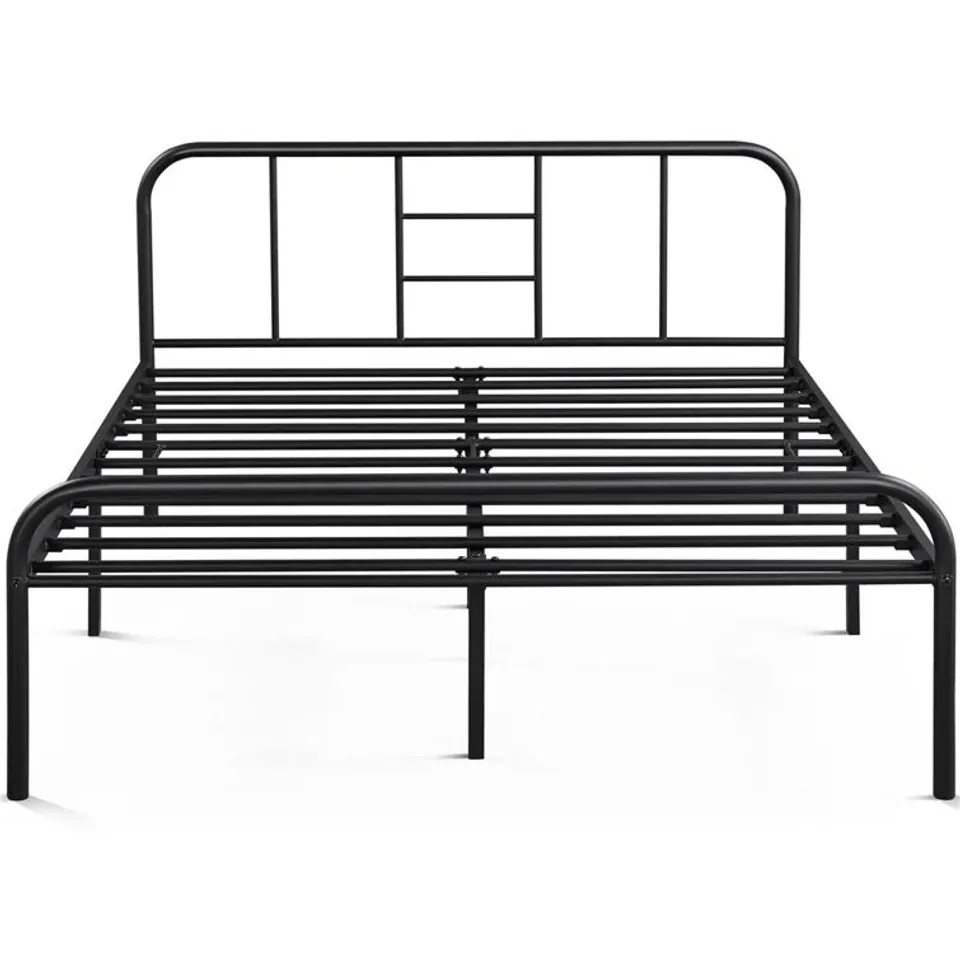 BOXED BYRAM BED BLACK // SIZE: 135 X 190CM (1 BOX)