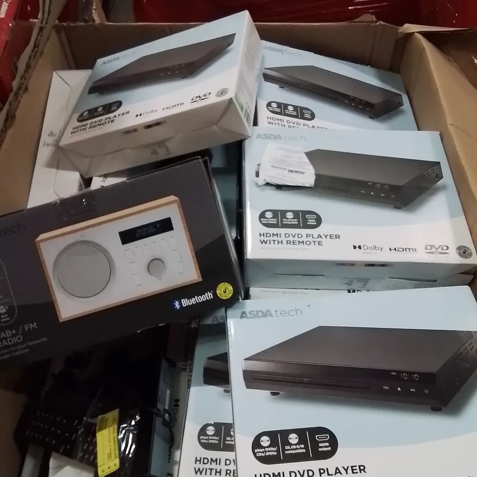 PALLET CONTAINING VERY LARGE AMOUNT OF HDMI DVD PLAYERS, CANNON PRINTERS ECT.