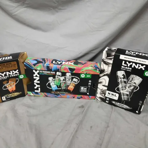 FIVE ASSORTED LYNX GIFT SETS