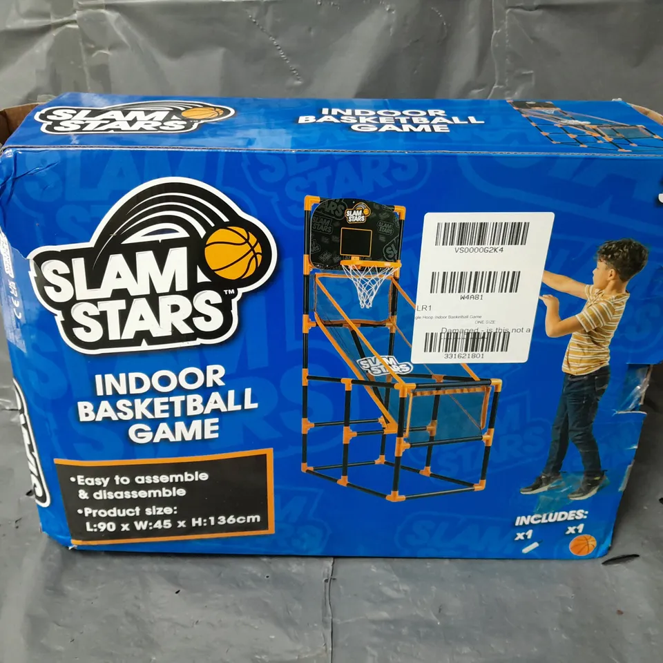 BOXED SINGLE HOOP INDOOR BASKETBALL GAME RRP £29.99