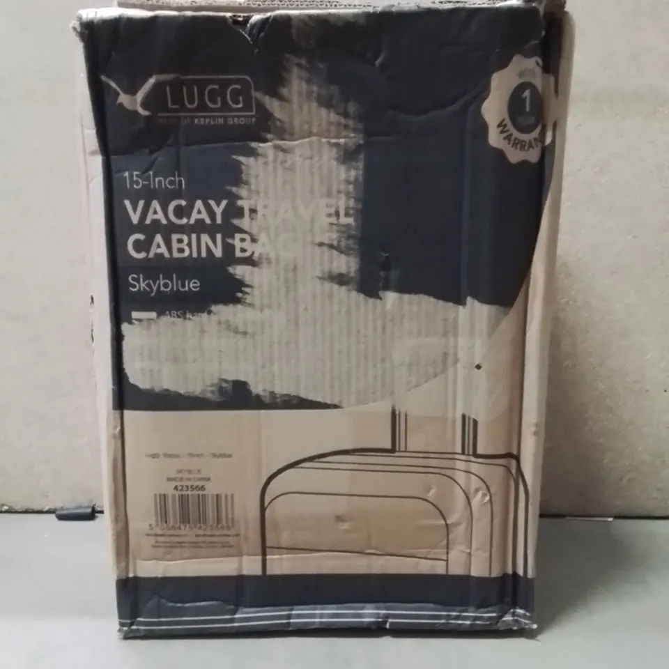 BOXED LUGG 15INCH JETSET TRAVEL CABIN BAG SKY BLUE 