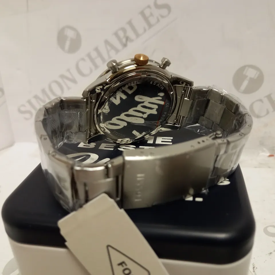 FOSSIL CHRONOGRAPH STAINLESS STEEL WATCH