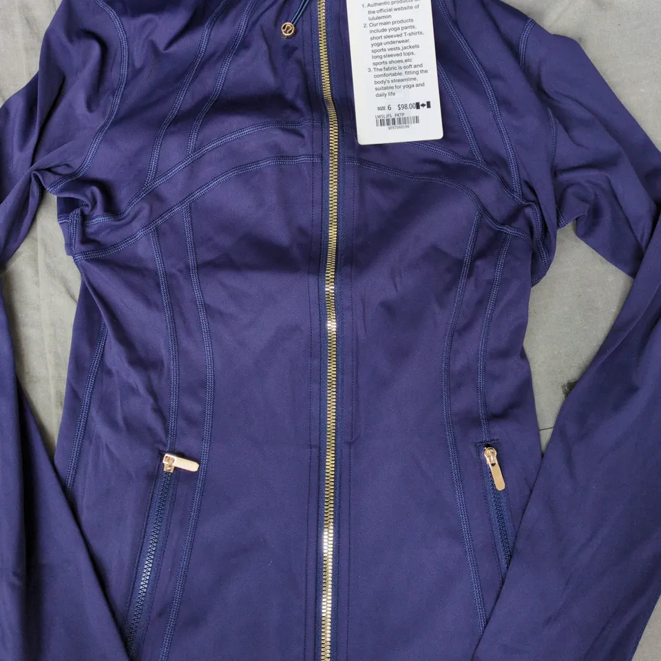 LULULEMON DEFINE SLIM-FIT JACKET IN BLUE SIZE 6