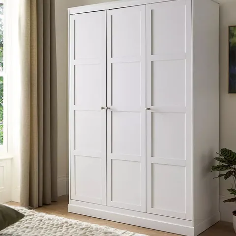 BOXED DARCY 3 DOOR WARDROBE - WHITE (3 BOXES)