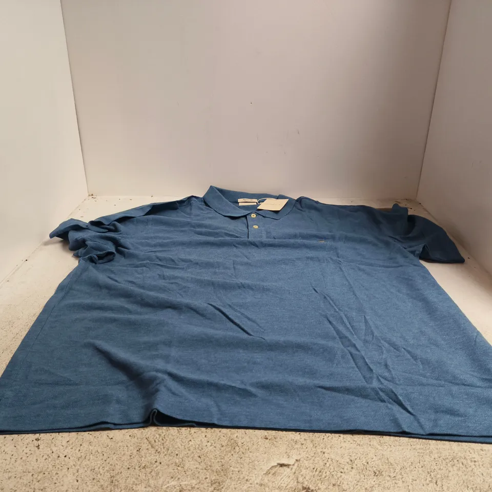 GANT SHORT SLEEVE PIQUE POLO DENIM BLUE 4XL TAGGED