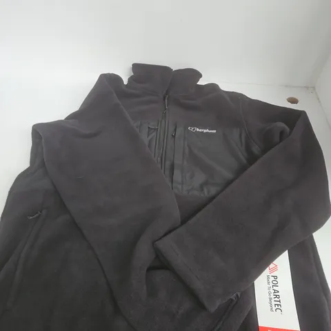 BERGHAUS FLEECE JACKET – BLACK – POLARTEC, UK L
