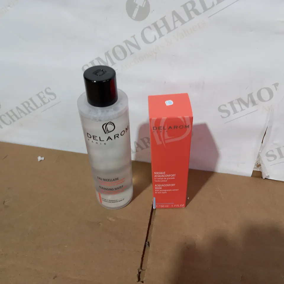 BOXED DELAROM CLEANSING WATER AND ACQUCONFORT MASK SET