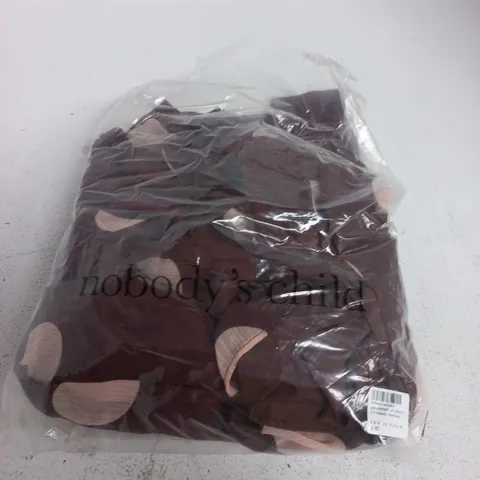 NOBODYS CHILD MELODY MINI DRESS – BROWN, UK 4 