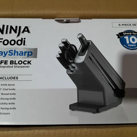 BOXED FOODI STAY SHARP KNIFE BLOCK SET 6 PIECE SET