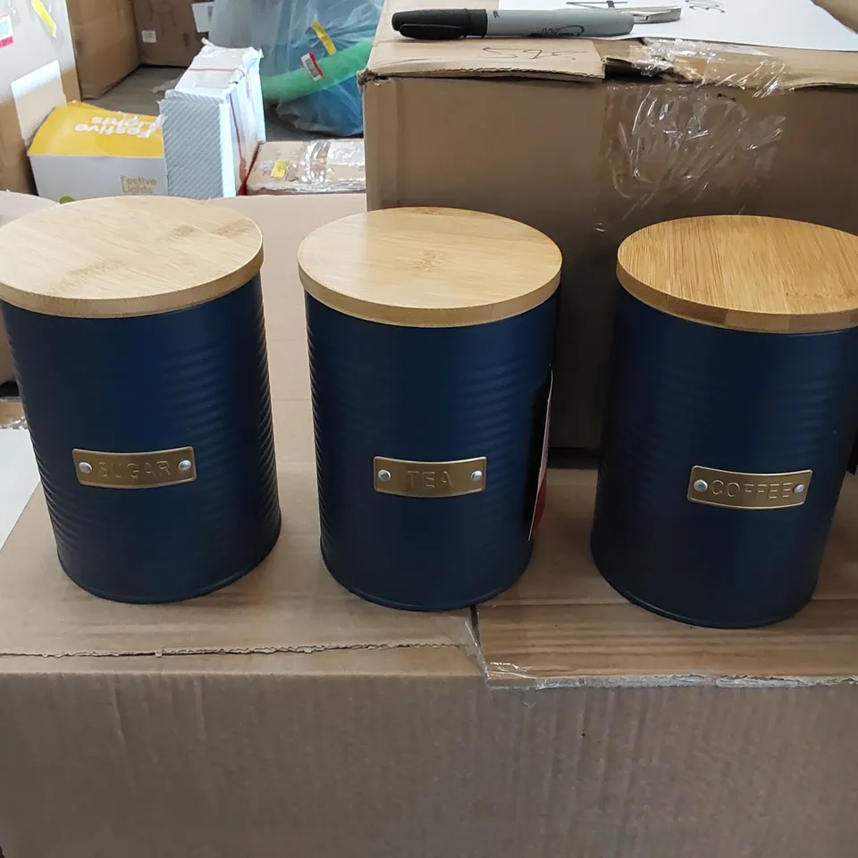 BOXED OTTO NAVY 3PC KIT HEN CANNISTER SET (1 BOX)