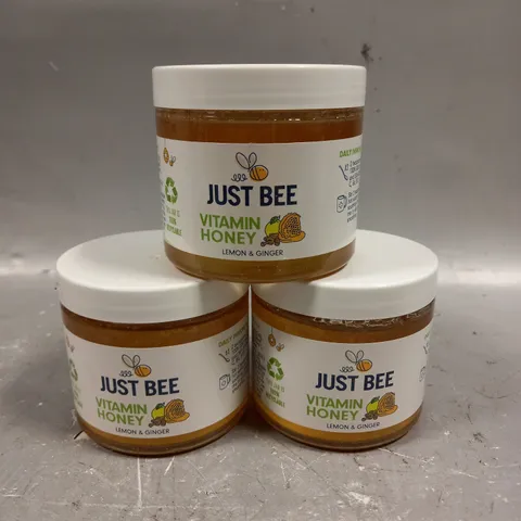 3 X JUST BEE VITAMIN HONEY - LEMON & GINGER - 3 X 260G