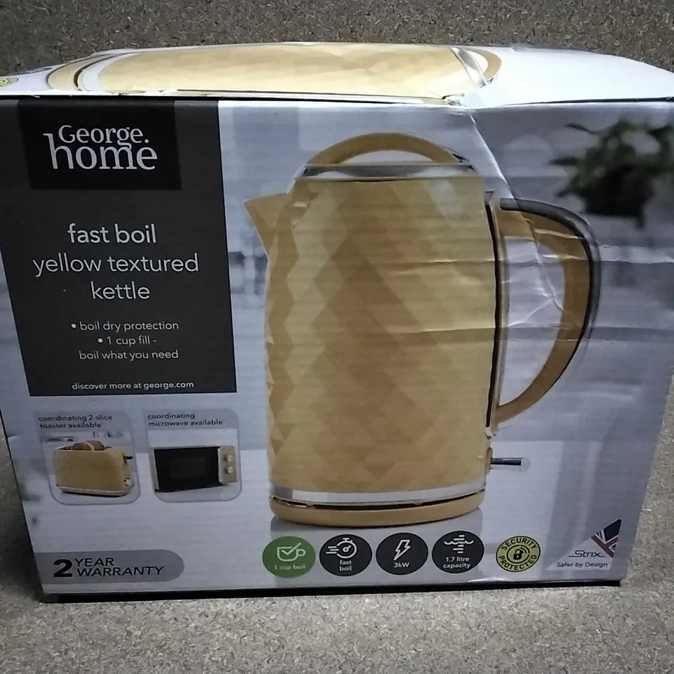 BOXED FAST BOIL YELLOW TEXTURED KETTLE