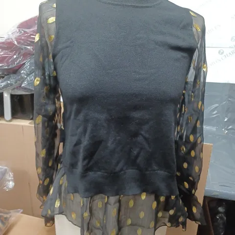 APRICOT VRINK FOIL JUMPER BLACK SIZE 8
