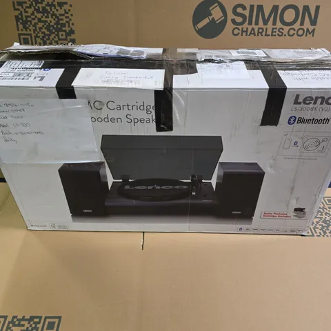 BOXED LENCO LS-300BK V2 TURNTABLE WITH BLUETOOTH