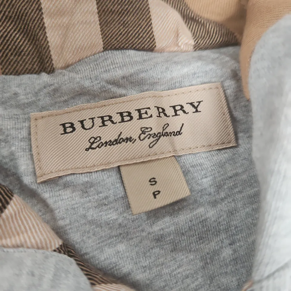 BURBERRY HOODIE JACKET – GREY, BURBERRY LONDON ENGLAND, SIZE S